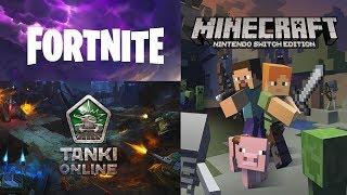 Fortnite, Танки Онлайн, Minecraft