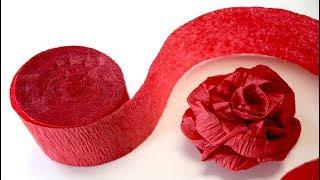 How to Make / Fold Crepe Paper Roses - Detailed DIY