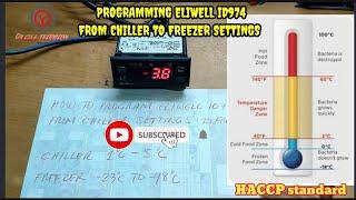 PROGRAMMING ELIWELL ID974 FROM CHILLER TO FREEZER SETTINGS W/ HIGH & LOW TEMP ALARM CONFIGURATIONS