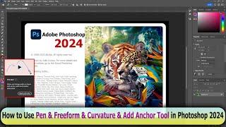 How to Use Pen & Freeform & Curvature & Add Anchor Tool in Photoshop 2024