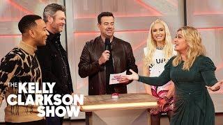 Blake Shelton, Gwen Stefani, John Legend And Kelly Guess Famous Celebrity Voices