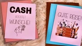 DIY Grusskarten A6 Druckvorlage | Karte selber basteln | schnelle Geschenke Geld kreativ verschenken