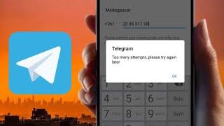 Telegram Too Many Attempts Please Try Again Later 2023 iPhone | Problem Solved | iPad