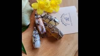 Sweet little simple wire wrapped crystal freebie gifts by ZDArtisanJewelry Etsy