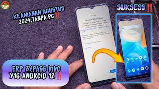 FRP BYPASS VIVO Y16 ANDROID 12 KEAMANAN AGUSTUS 2024,TANPA PC‼️