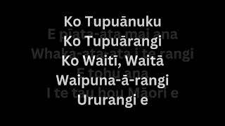 Matariki Waiata w Lyrics - Te Kura o Ruataniwha - Kaiapoi North School