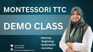 MONTESSORI TTC|DEMO CLASS|DIFF B/W MONTESSORI AND TRADITIONAL CLASSROOM #democlass #montessorittc