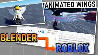 BLENDER TUTORIAL HOW TO MAKE ANIMATED WINGS FOR ROBLOX | SKINNED MESH TUTORIAL