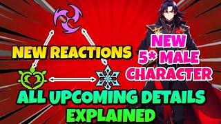 NEW REACTIONS, NEW 5* MALE CHARACTER AND OTHER UPCOMING DETAILS | GENSHIN IMPACT
