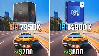 RYZEN 9 7950X vs INTEL i9-14900K | Test in 6 Games