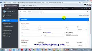 Student info Details Management Free Project in Php | PHP Projects with Source Code 2022