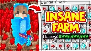 THE *SECRET* FARM IS OP on NEW MINECRAFT SKYBLOCK SERVER! | Minecraft Skyblock (OPLegends Utopia)
