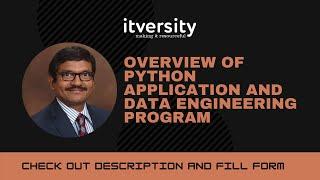 Overview of Python Application and Data Engineering Program by #itversity