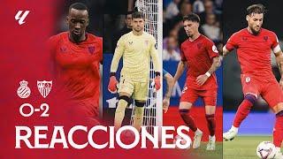 Las reacciones de los protagonistas en la victoria sevillista ante el RCD Espanyol