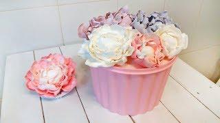 Быстрый цветок на торт  Пошагово. Нежный ПИОН (Моя флористика) / How to Make Sugar Flowers