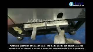 ASCEN solder dross separator/solder recycling system|tin waste slag recycle system equipment