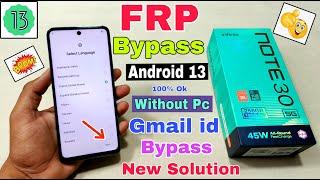 Infinix Note 30 5G FRP Bypass Android 13 | New Method | Infinix (X6711) Gmail Id Bypass Without Pc |