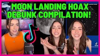 Moon landing hoax debunking videos TikTok compilation by Astro Alexandra