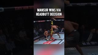 Mansur Abdul-Malik Wins Via Technical Decision Due To A Headbutt #ufc #mma #mmanews #fyp