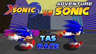 [TAS] SRB2 Race - RUN - X Sonic vs Adventure Sonic