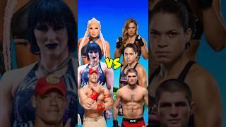 WWE VS UFC ( John Cena, Rhea Ripley, Tiffany Stratton vs. Ronda Rousey, Amanda Nunes, Khabib ) 