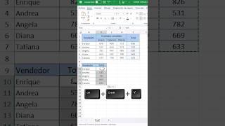 Copiar y Pegar como valores con un Atajo de Excel #shorts #excel