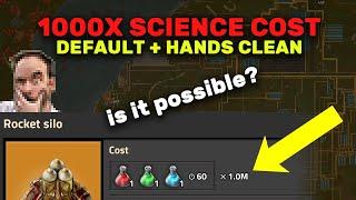 How hard is it to beat Factorio with 1000X science cost?