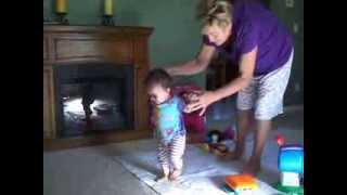Baby Savannah's First Steps .. Help me MamMaw..