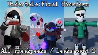 Undertale: Final Showdown | all Sneakpeeks / leaks part 2 | Roblox