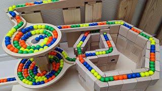 Marble Run Race  HABA Slope + Cuboro + Bornelund Quadrilla + Transparent pipe