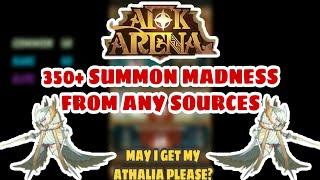 AFK Arena - 350+ Summon Madness From Any Sources! Need Athalia So Much! Watch The Full Video