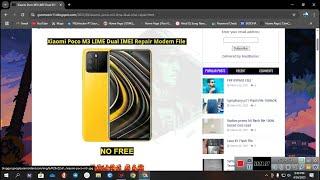 Xiaomi Poco M3 LIME Dual IMEI Repair Modem File. #imeirepair
