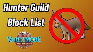 Hunter Guild Block List & Rerolls (Varlamore OSRS)