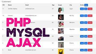 PHP Editable customer records using AJAX, MYSQL & Bootstrap Modals | Quick programming tutorial