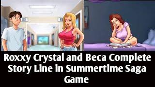 Roxxy, Becca and Crystal full walkthrough || Summertime saga gameplay | summertime saga walkthrough