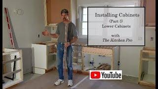 Installing Cabinets (Part3) Lower Cabinets with The Kitchen Pro