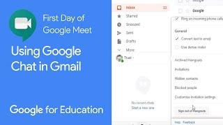 Using Google Hangouts Chat in Gmail