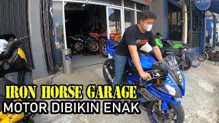 SERVIS MOGE DI IRON HORSE GARAGE LANGSUNG DIBIKIN ENAK SAMA BOS NYA !! YAMAHA R6