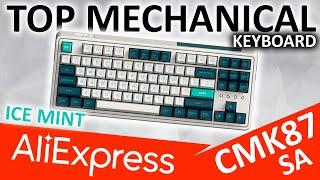 Top Mechanical keyboard FL Esports CMK87-SA on Ice Mint candles (Aliexpress)