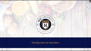 Introduction to nutrition