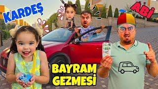 ELİF SİNEM VE KARDEŞLERİ BAYRAM GEZMESİ YAPALIM !! HARÇLIK MI ŞEKER Mİ TOPLADIK ?!