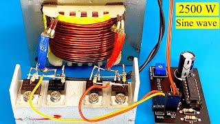 how to make simple inverter 2500W , sine wave ,mosfet IRF44n ,JLCpcb