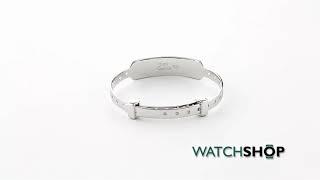 D For Diamond Childrens Sterling Silver ID Expander Bangle (B4875)