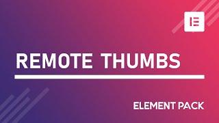 How to Use Remote Thumbs Widget by Element Pack Pro in Elementor | Best Addon |  BdThemes