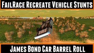 FailRace Recreate Vehicle Stunts James Bond Car Barrel Roll (BeamNG Drive)