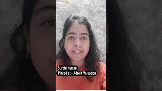 Surbhi Kumari Gets Placed With Mentor Me Careers#financialmodeling  Course From Operations