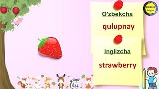 Mevalar - O'zbek va Ingliz tillarida || Fruits - Uzbek and English languages