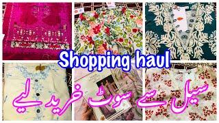 Khaadi Sale shopping haul | Sana Safinaz Sale | Maria b/Elaf/Noor by Saadia/Cross stitch sale