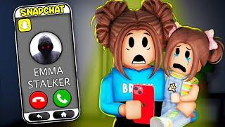 STALKER KEEPS SNAPCHATTING MY 8 YEAR OLD In Roblox Snapchat!!