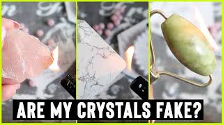 BURNING MY CRYSTALS FROM 5 BELOW TO SEE IF THEY ARE FAKE! WILL THEY MELT?